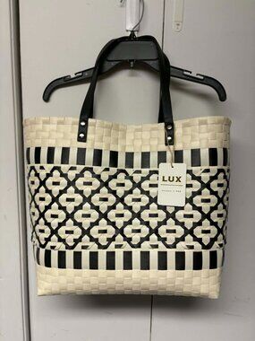 LUX NWT Straw Tote Bag